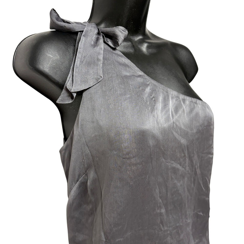NWT The Limited One Shoulder Top Womens Gray Sequin Whimsigoth Retro Y2K Size XS - Picture 2 of 12